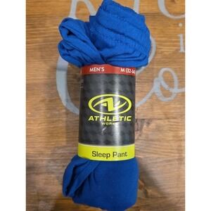 Athletic Works Men's Jersey Sleep‎ Pants Blue Size Medium (32-34)